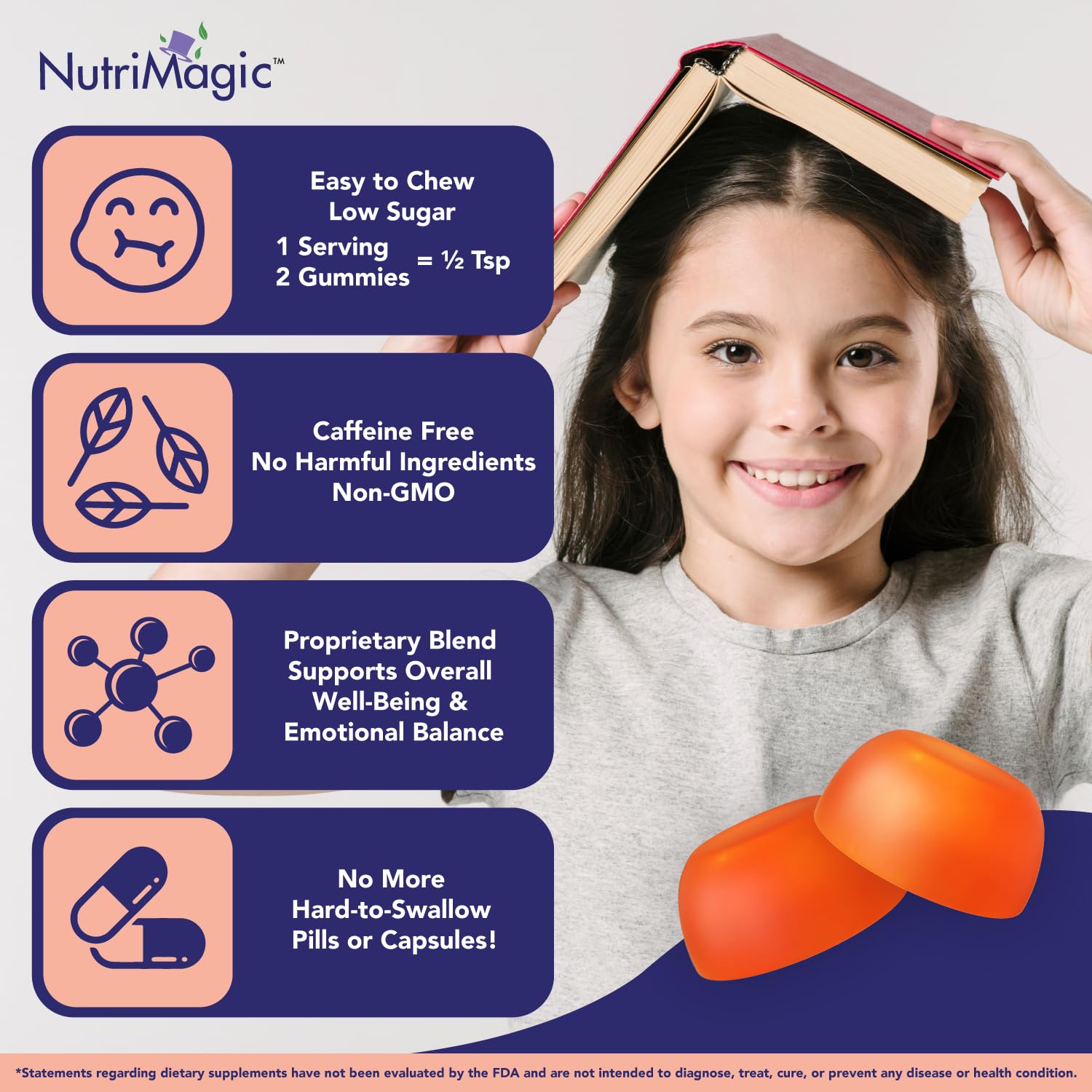 NutriMagic Kids Brain Booster, pensado para uso diario en clase o casa.