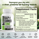 Empaque Nutrimend IQ GLP-1 Shred Zone muestra la caja para guardar cápsulas