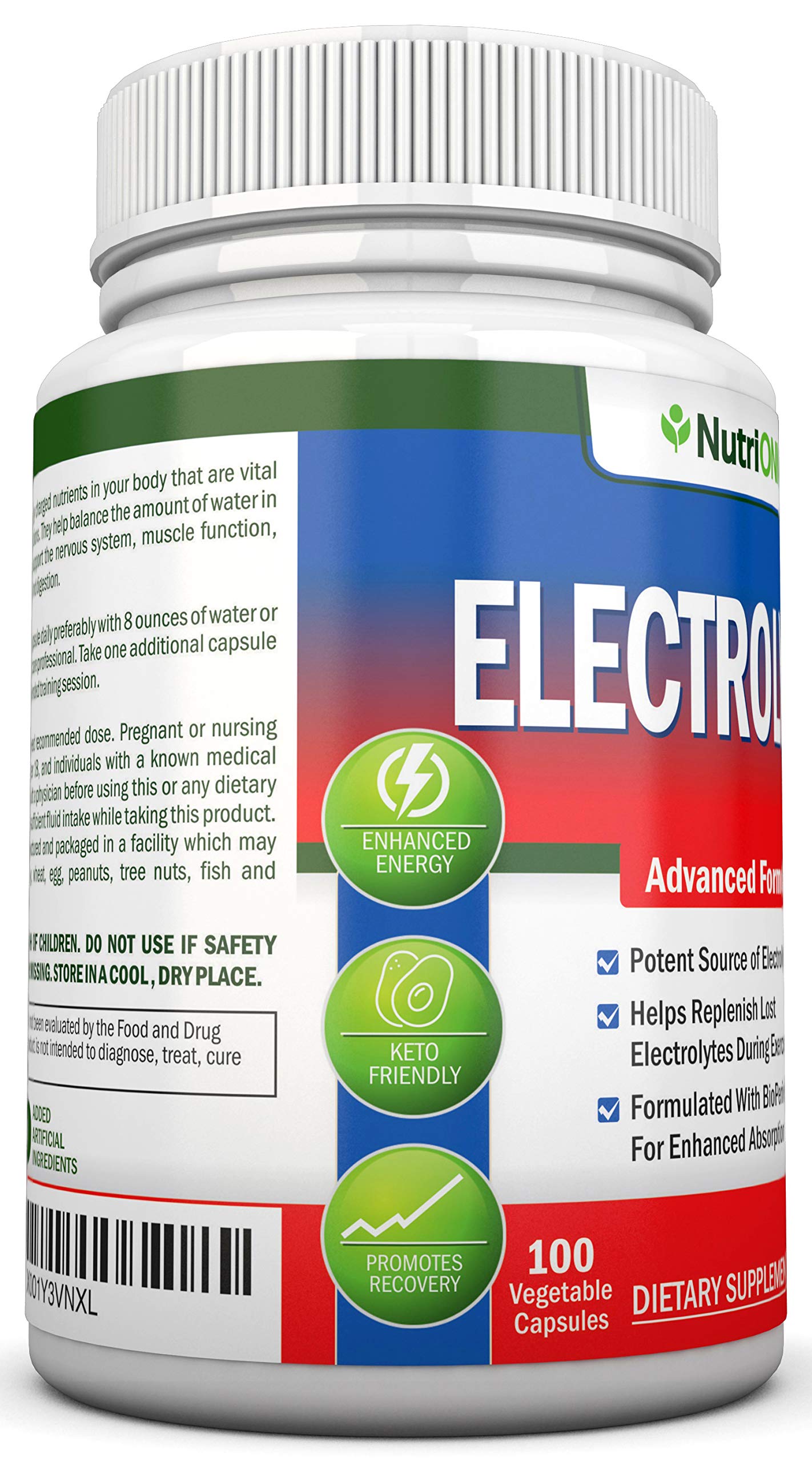 NutriONN Electrolytes: fórmula mejorada con Vitamina D y magnesio para absorción.