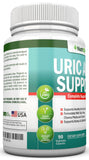 NutriONN Uric Acid Flush uso con agua, recordatorio de tomar diariamente.