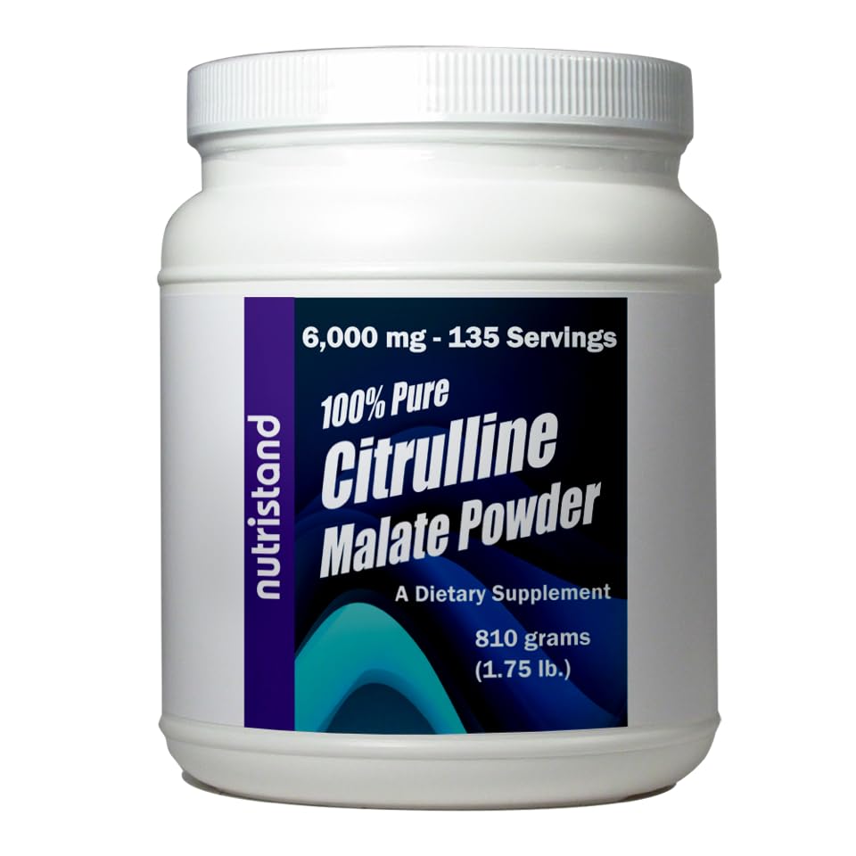 NutriStand Citrulina Malato frasco, apoyo para circulación y rendimiento muscular.