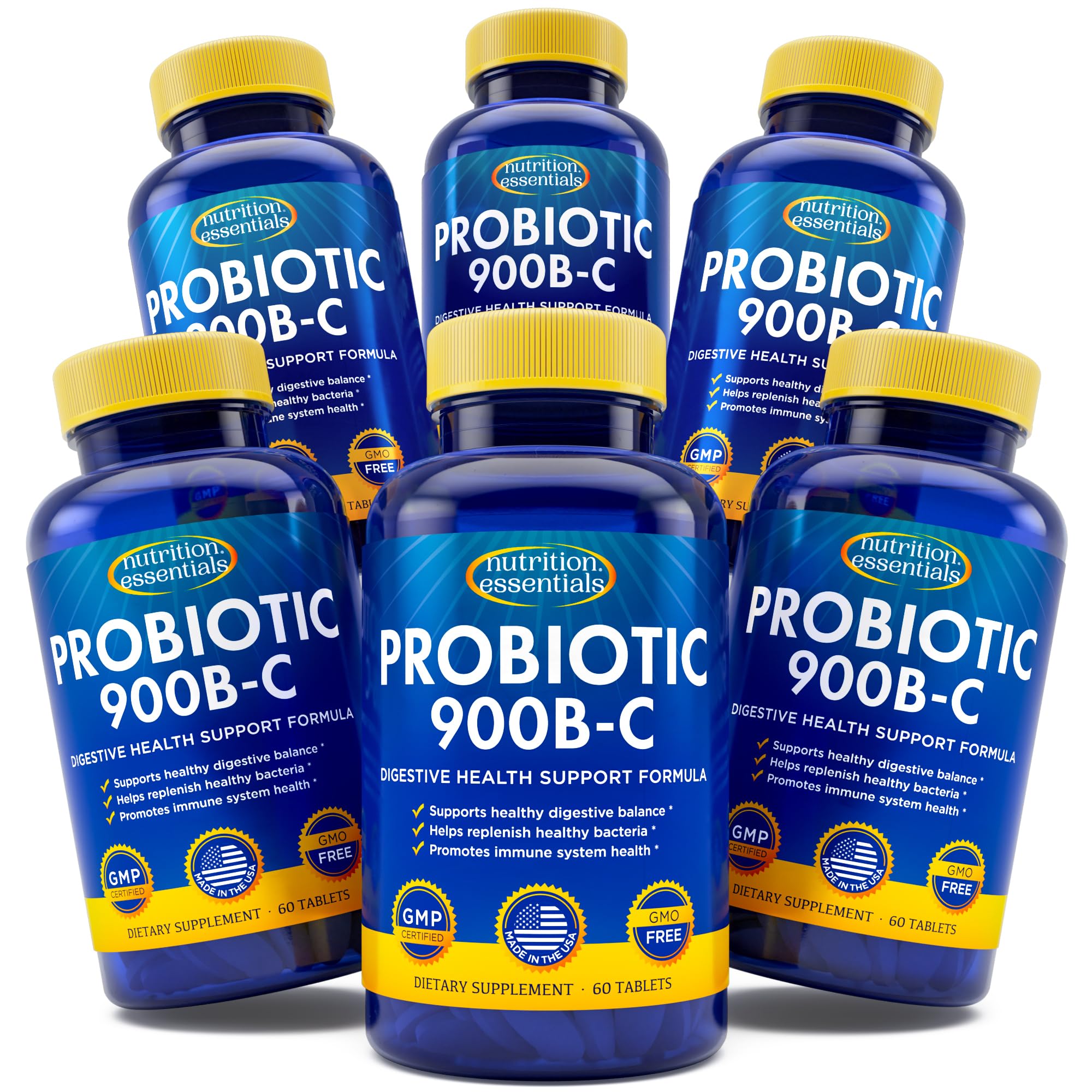 Nutrition Essentials Probióticos: botella, potencia sostenida para la salud digestiva.