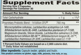 Cápsulas PB8 de Nutrition Now listas para tomar con agua.