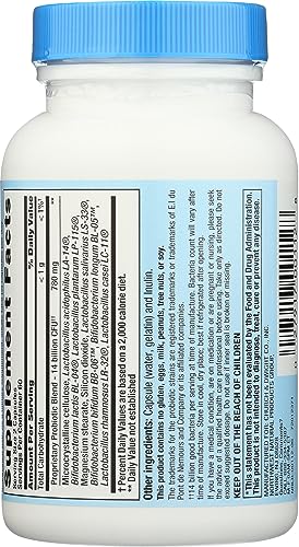 Sello libre de gluten en PB8 Probiótico Nutrition Now.