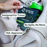 Nutrition On The Go: empaques individuales vainilla, fácil para viajar.