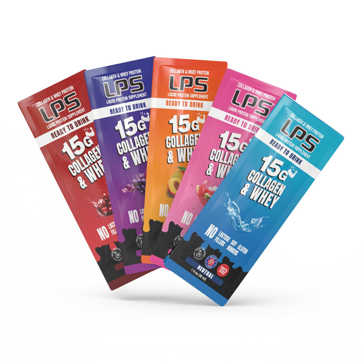 Botella de Nutritional Designs LPS, colágeno líquido, uso diario