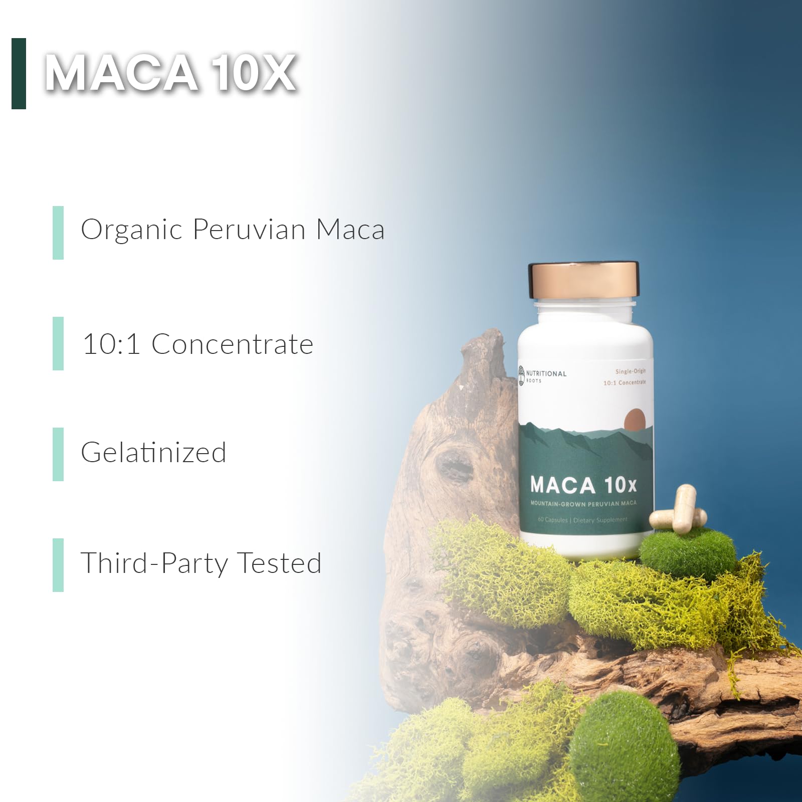 Nutritional Roots Maca origen peruano: autenticidad y pureza en cada dosis.