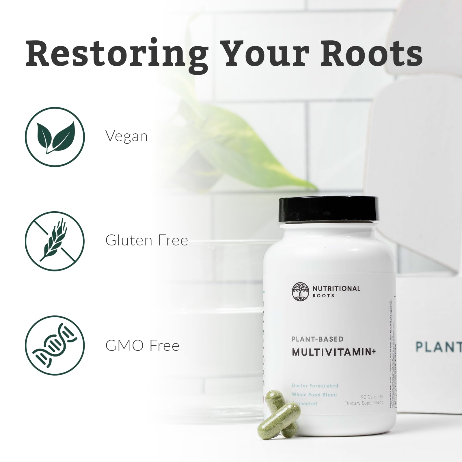 Nutritional Roots Multivitamin+ proceso de fermentación que mejora la absorción.