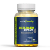 NutriTrending Metabolismo soporte botella frontal, diseño práctico para uso diario