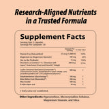 NutriSulin R-ALA cerca de la lista de ingredientes para uso diario.