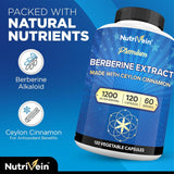 Nutrivein Berberina para apoyo digestivo y microbioma saludable.