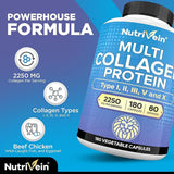 Nutrivein Colágeno Múltiple de Alta Gama: etiqueta clara que destaca calidad y procedencia.