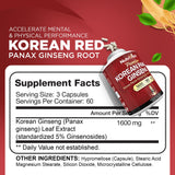 Nutrivein ginseng rojo coreano, cápsulas suaves para concentración diaria