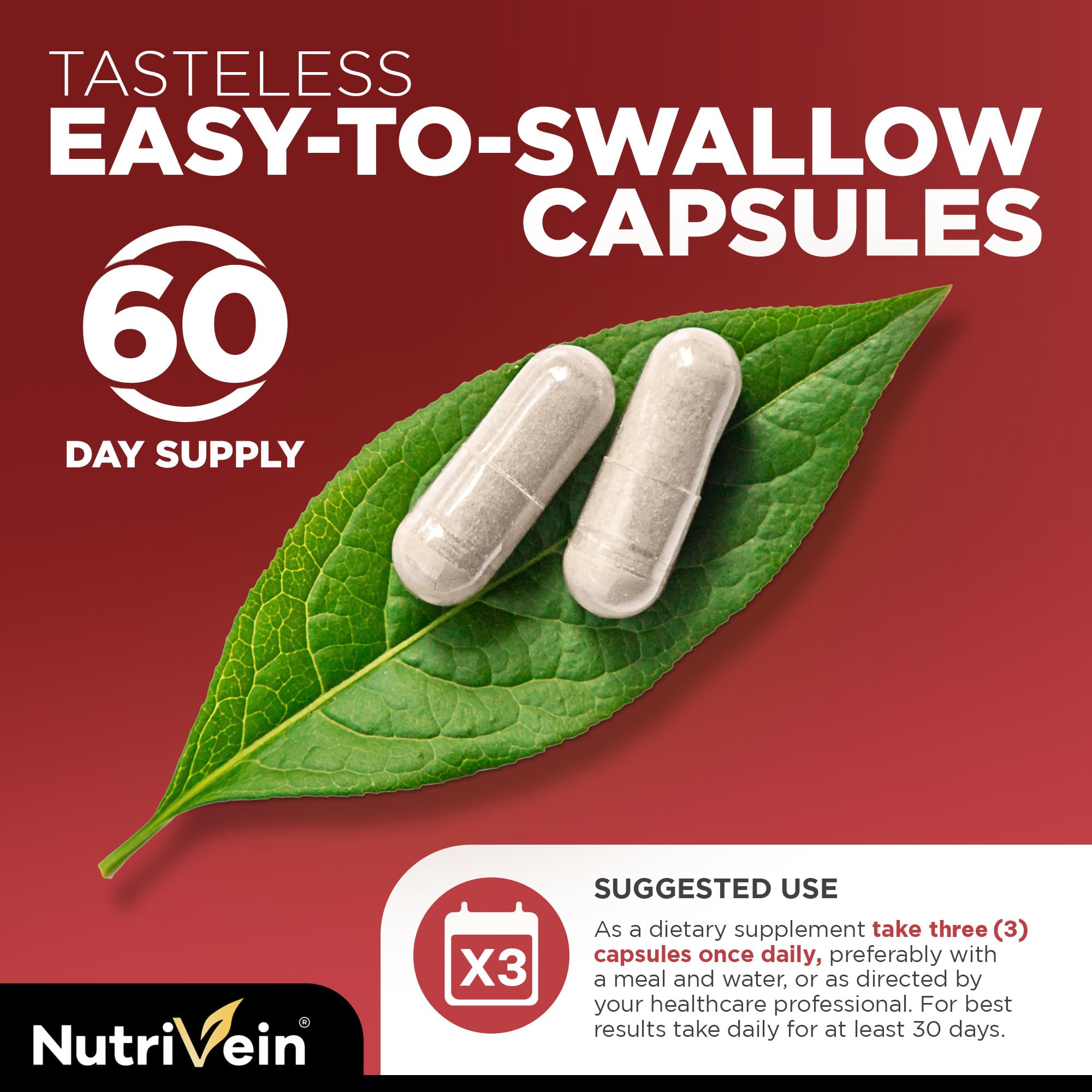 Nutrivein ginseng rojo coreano, etiqueta informativa para decisiones saludables