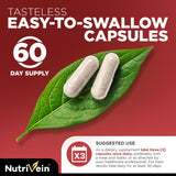 Nutrivein ginseng rojo coreano, etiqueta informativa para decisiones saludables