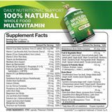Nutrivein multivitamínico, etiqueta detalle, información clara de nutrientes para adultos.