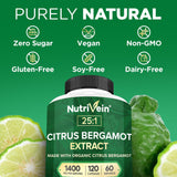 Nutrivein Citrus Bergamot: fruta bergamota italiana, origen natural y sabor cítrico.