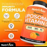 Nutrivein Vitamina C liposomal, proceso de fabricacion en USA garantiza calidad.