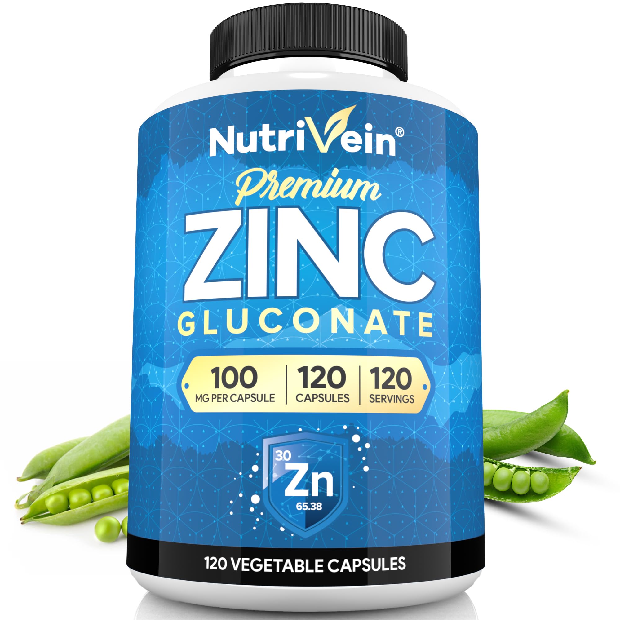 Nutrivein Zinc Gluconato 100 mg, cápsulas en botella: uso diario