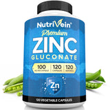 Nutrivein Zinc Gluconato 100 mg, cápsulas en botella: uso diario