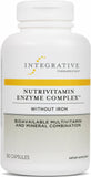 Frasco de NutriVitamin Enzima Complejo, cápsulas para uso diario.