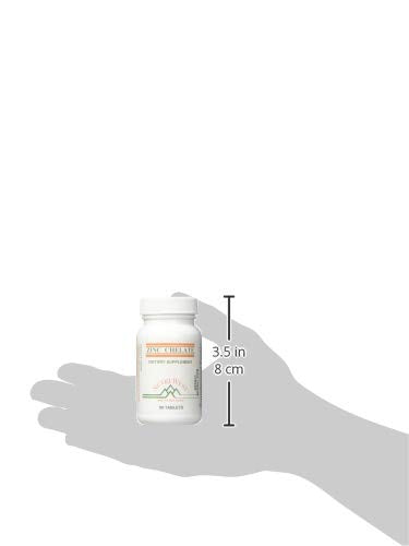 NutriWest Zinc Quelado 16 mg, 90 tabletas, envase abierto para almacenamiento fácil.