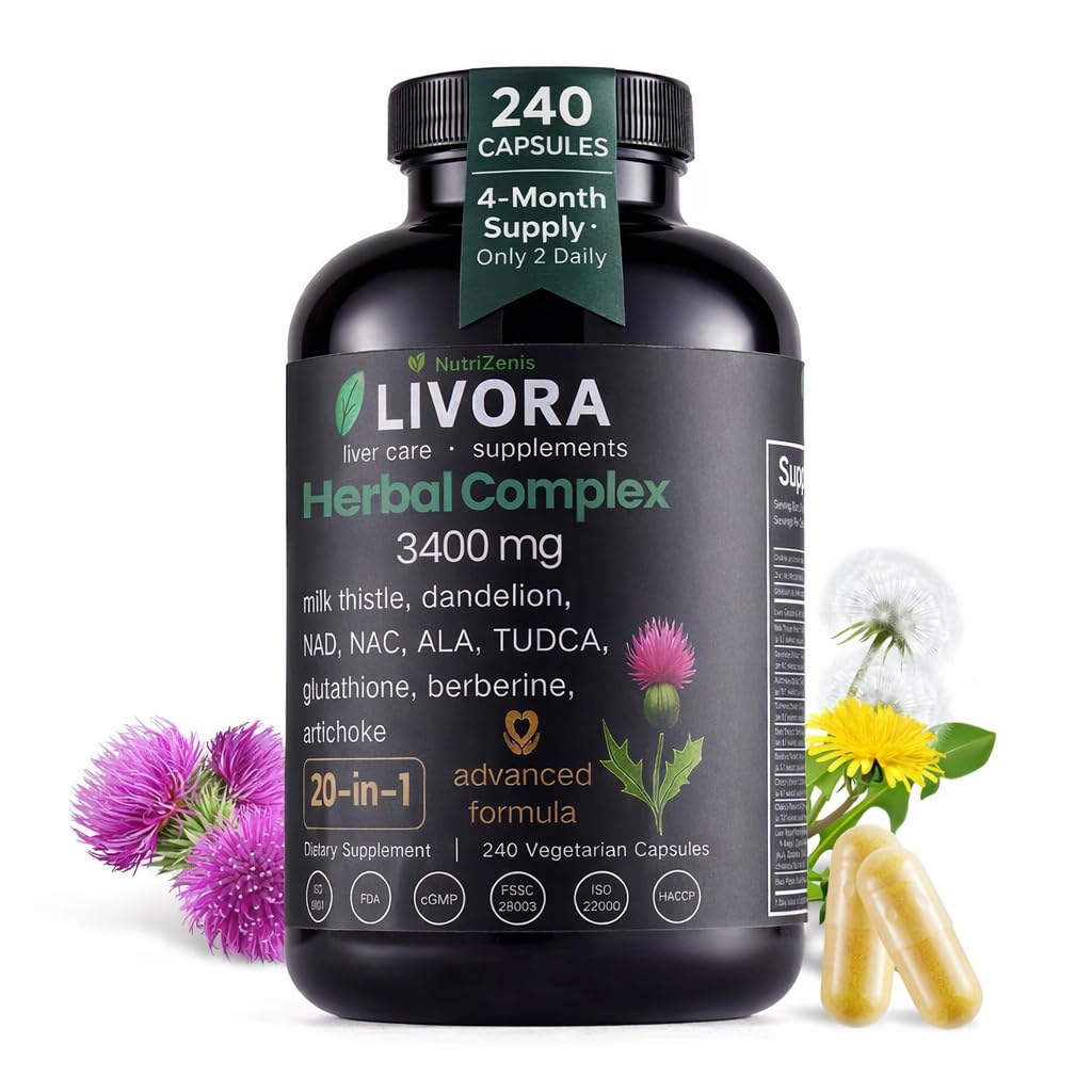 NutriZenis LIVORA: cápsulas vegetarianas en frasco para la rutina diaria.
