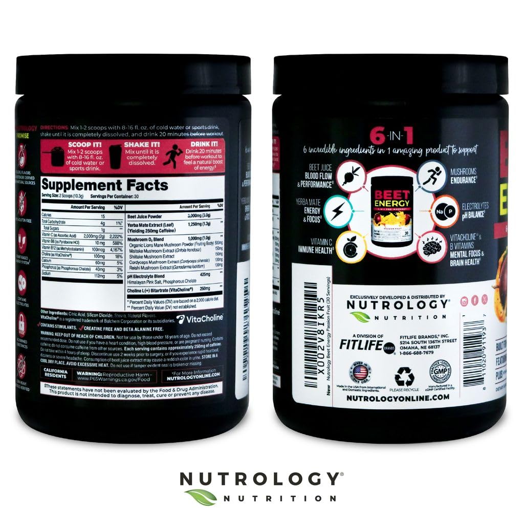 Nutrology Beet Energy O2 estilo de vida activo con rendimiento sostenido