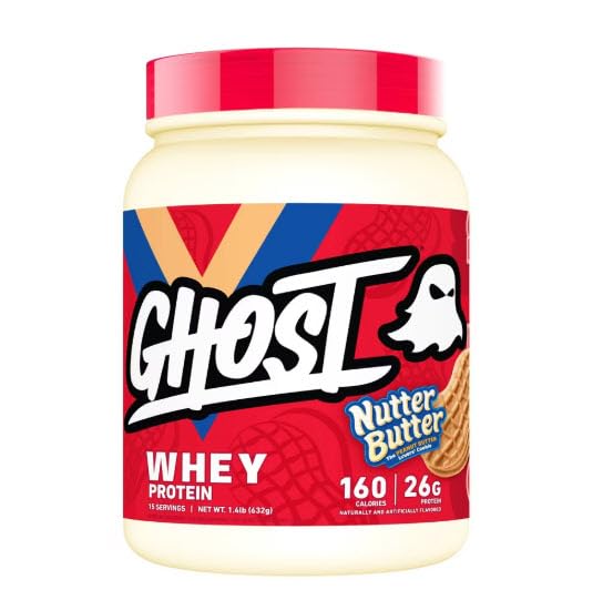 Nutter Butter proteína de suero con pedazos de galleta, ideal para batidos y snack proteico.