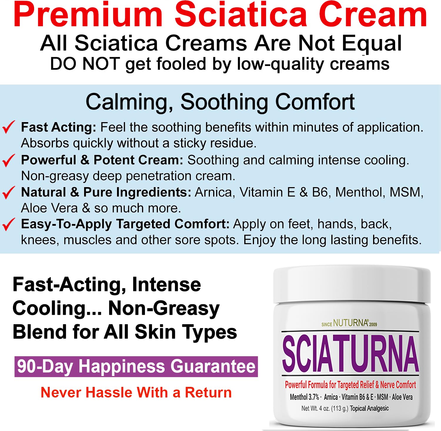 Nuturna crema msm mentol sensación fresca y calmante