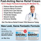 Nuturna crema nervios: envase grande de 6 oz para uso prolongado
