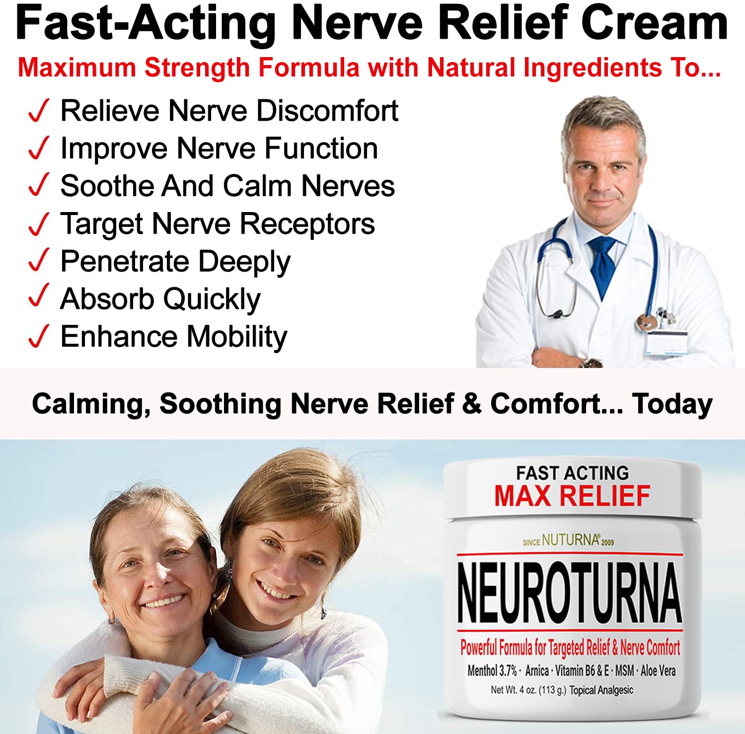 Nuturna Crema Neuropatía para manos: acción calmante que cuida la piel.