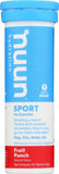 Nuun Active Fruit Punch, tabletas en agua para hidratación rápida durante entrenamientos.