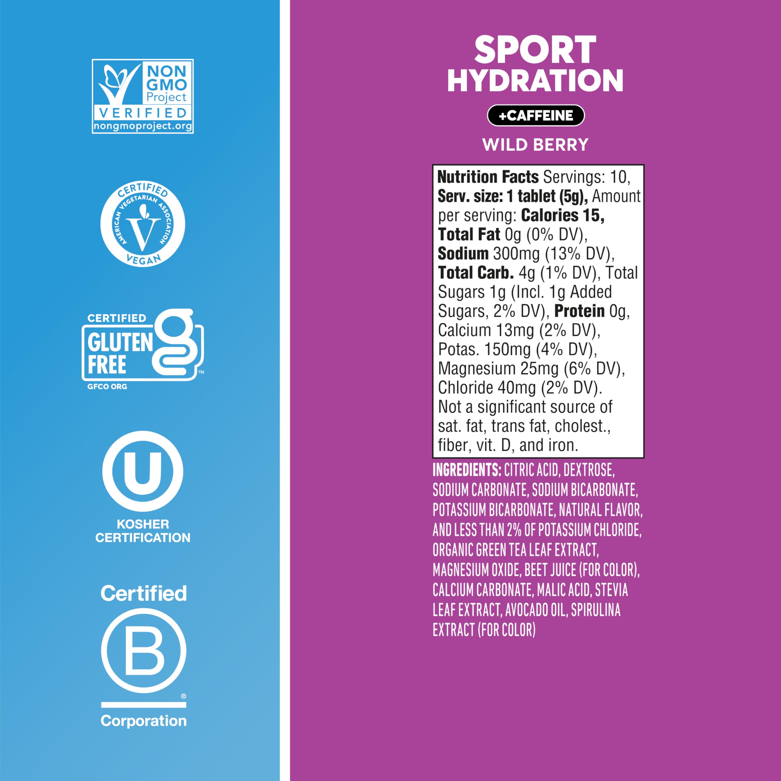 Nuun cafeína de origen vegetal, energía suave para entrenar.
