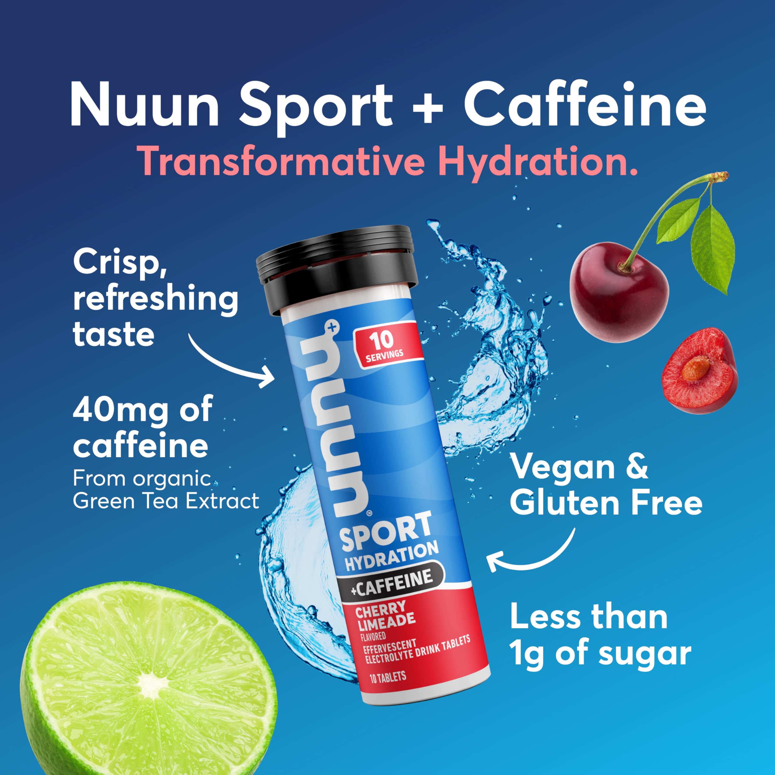 Nuun Cafeína: tabletas con cafeína de té verde para mayor concentración.