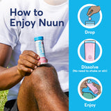 Nuun etiqueta vegana y libre de transgenicos para hidratación limpia.