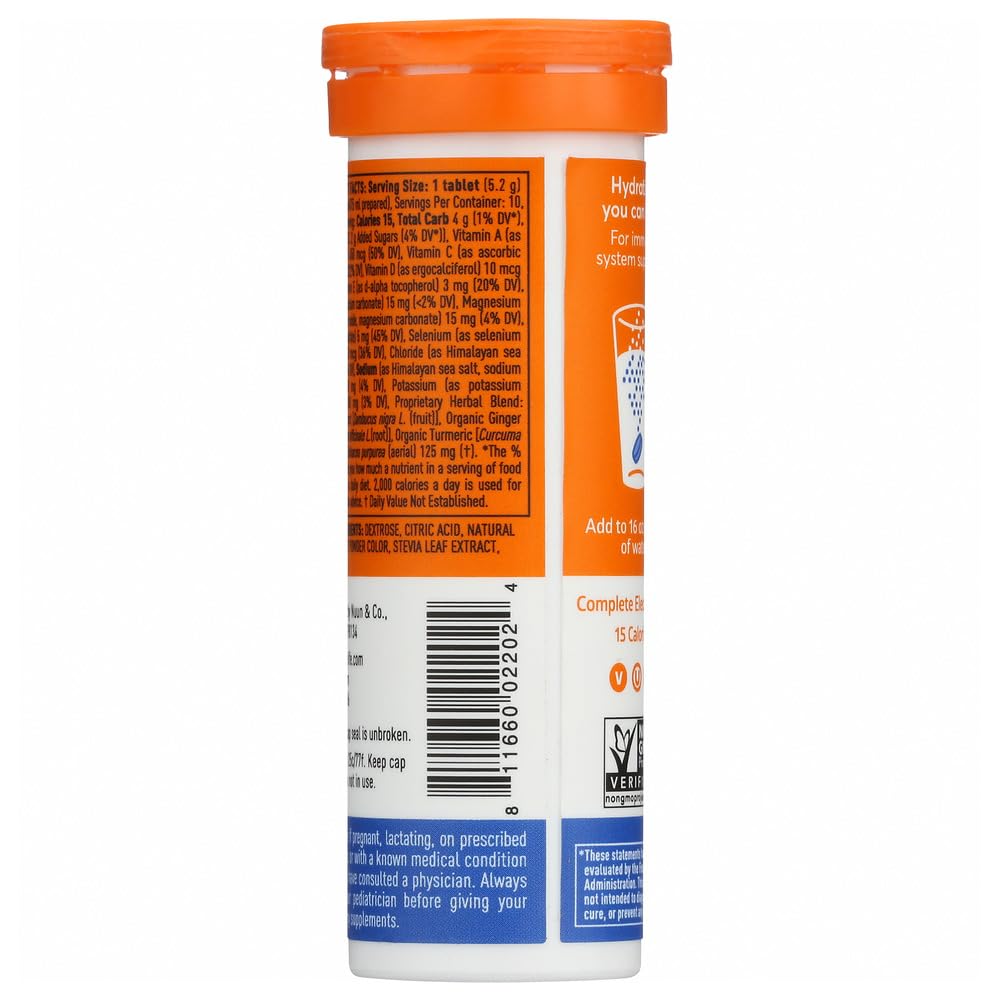 Nuun Immunity arandano-mandarina, preparación rápida para beber en cualquier lugar.