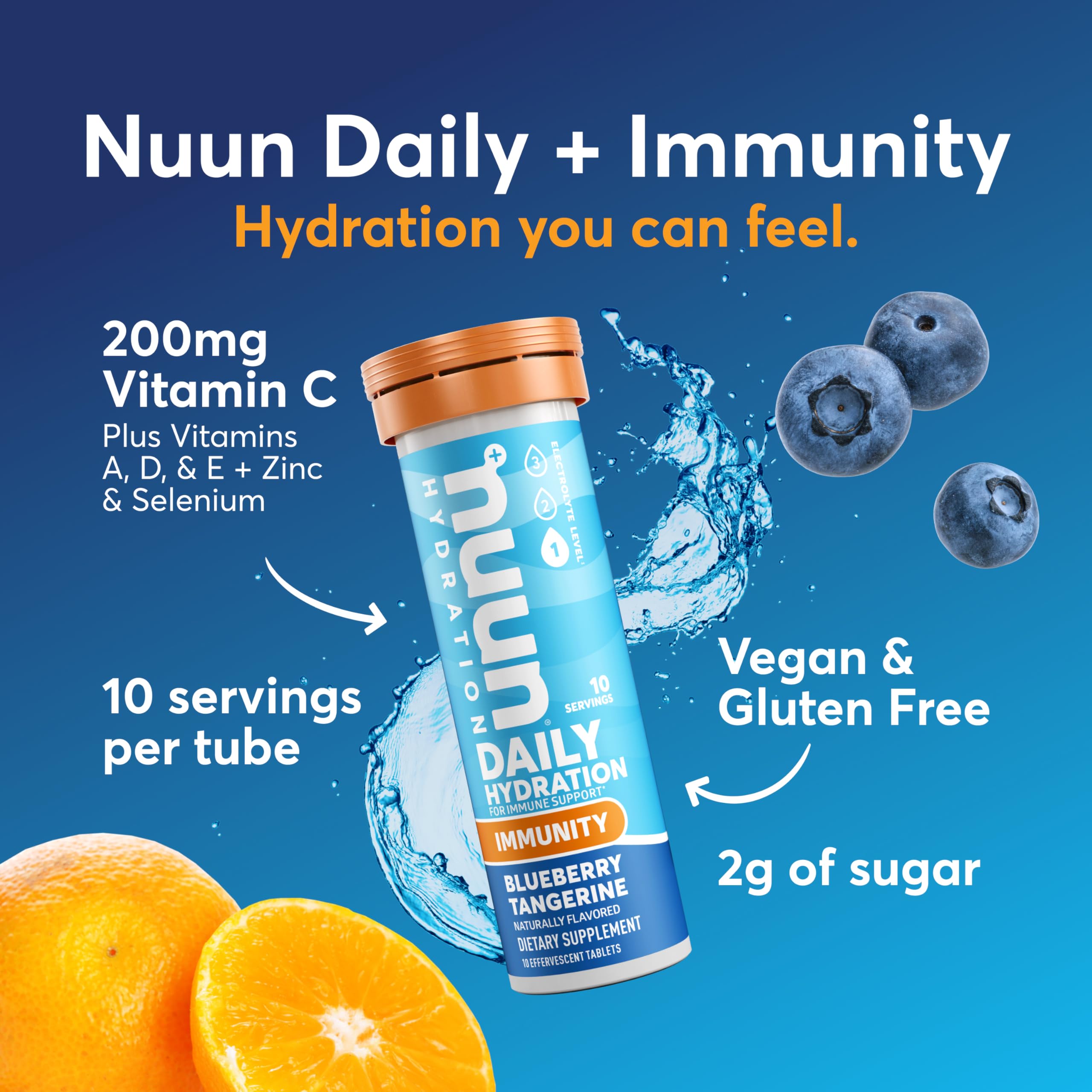 Nuun Immunity en tubos de 8 para viaje y uso diario