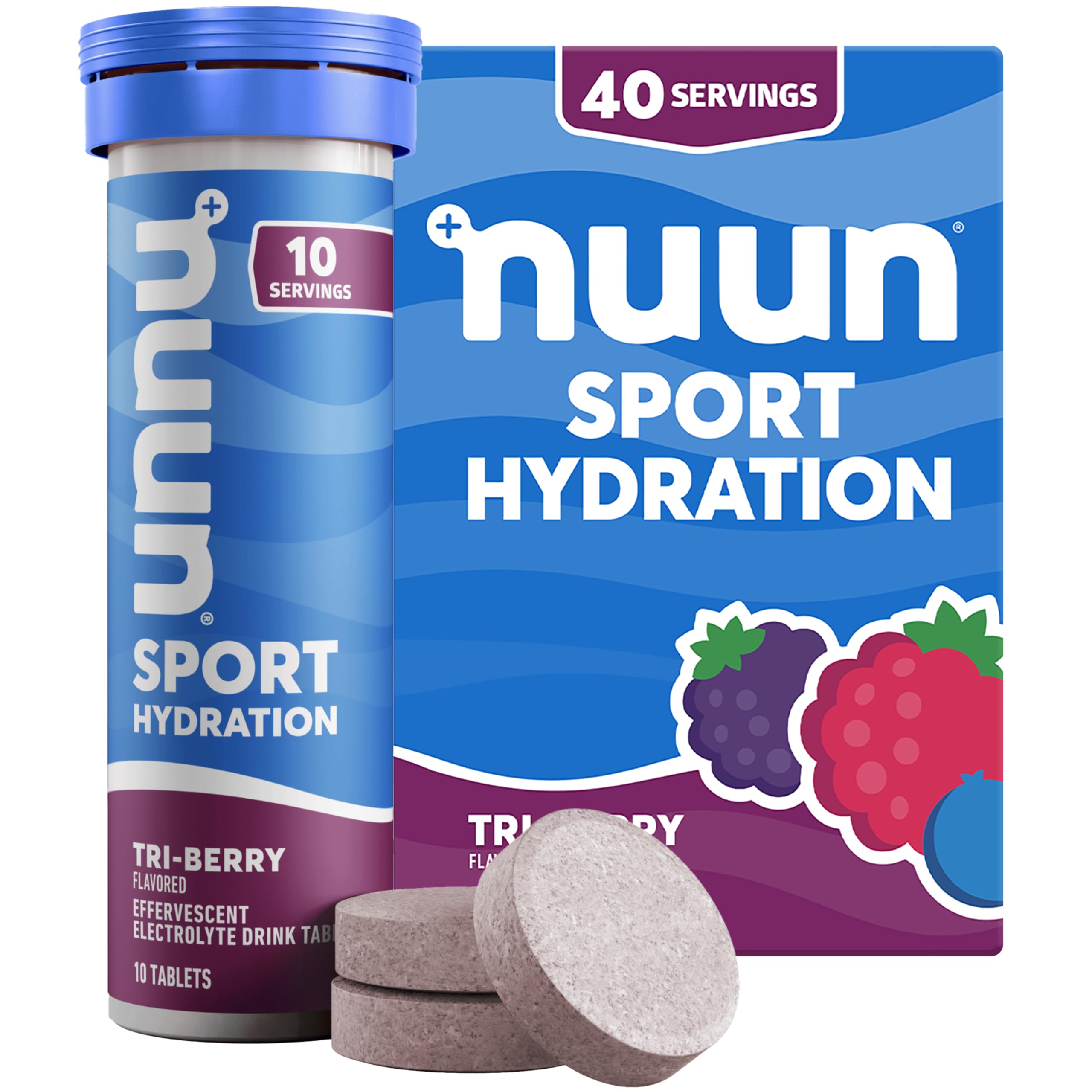 Nuun Sport Tri-Berry en tubo para hidratación práctica durante entrenamientos