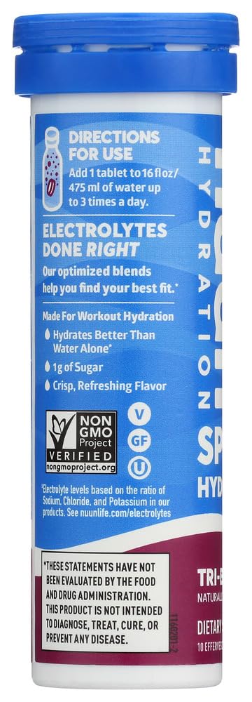 Nuun mezcla-agua de tabletas ideal para bebidas refrescantes durante el día.