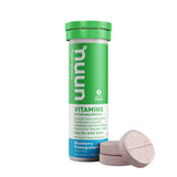 Nuun Vitaminas sabor arándano granada, etiqueta clara y útil para planificar tomas diarias.