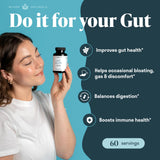 Nuven Naturals cápsulas digestivas para consumo conveniente.