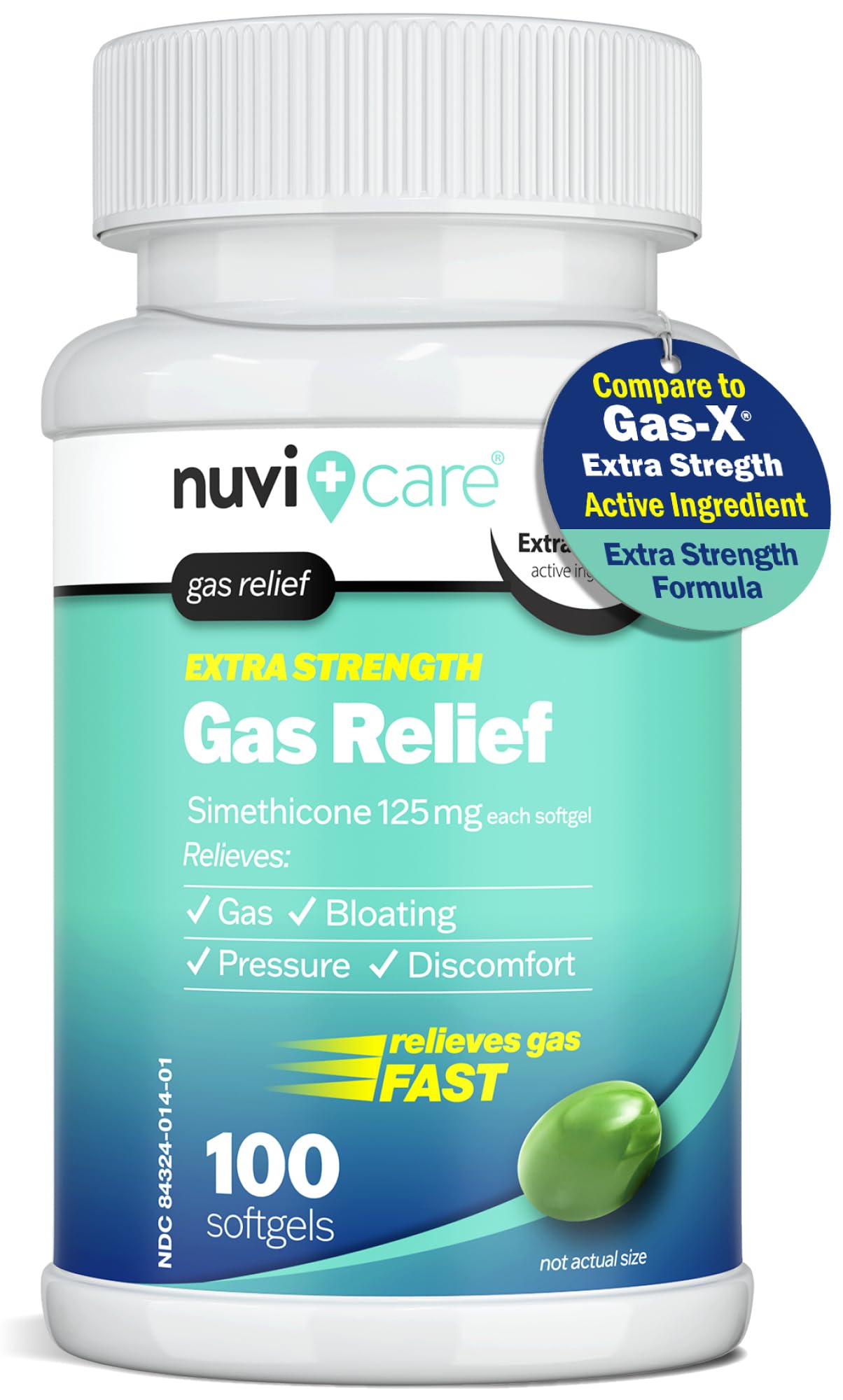 NUVICARE Alivio de gases en botella para uso diario