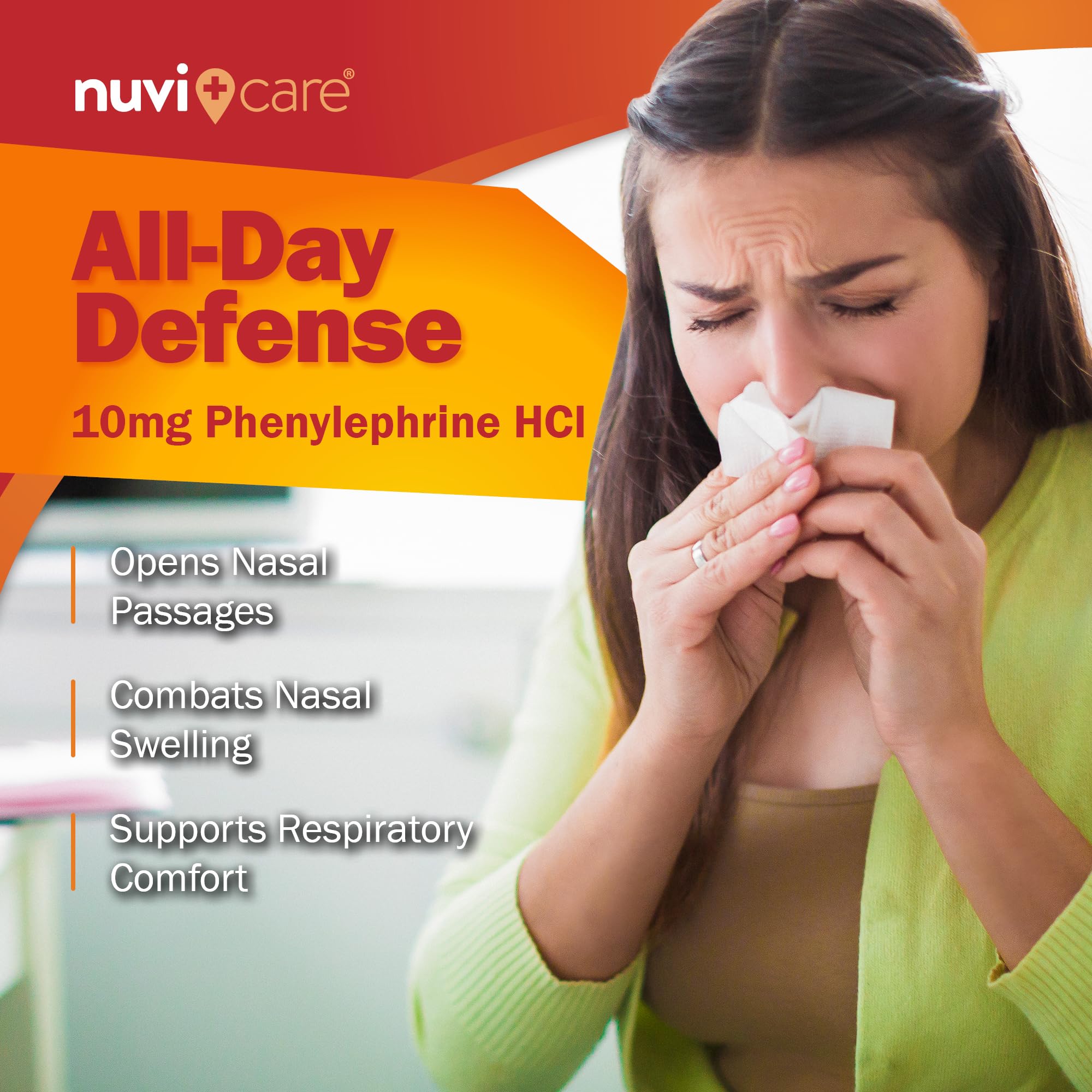 NUVICARE descongestion nasal sin somnolencia para respirar con claridad.