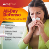 NUVICARE descongestion nasal sin somnolencia para respirar con claridad.