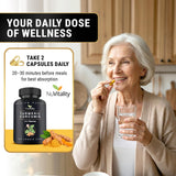 NuVitality cápsulas veganas de cúrcuma para bienestar