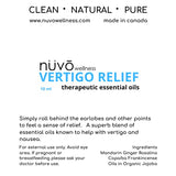 Aplicación tras orejas con NUVO WELLNESS Vertigo Relief para alivio rápido.