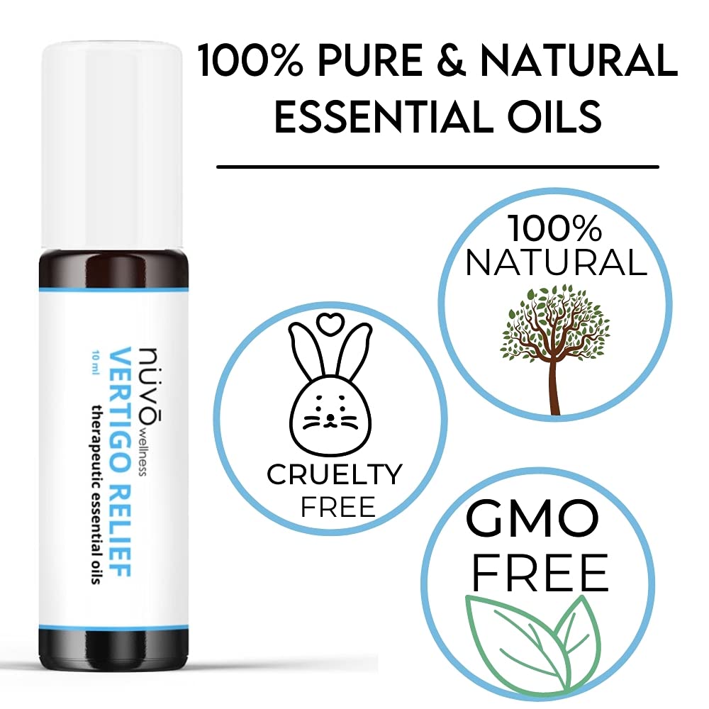 Aroma de naranja y jengibre de NUVO WELLNESS Vertigo Relief para calma aromática.