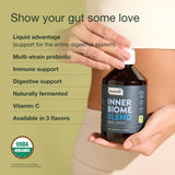 Nuzest Inner Biome Blend – frasco con 8 cepas probióticas.
