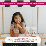 Nuzest Kids Good Stuff: ingredientes frutales y vegetales, soporte nutricional diario